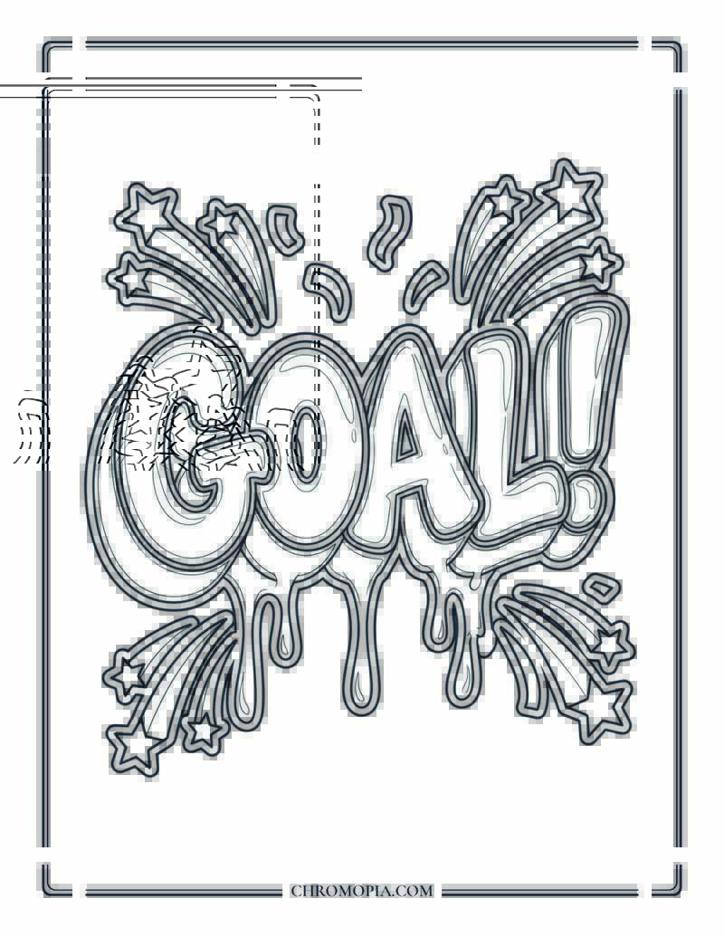 GOAL Soccer Coloring Page
