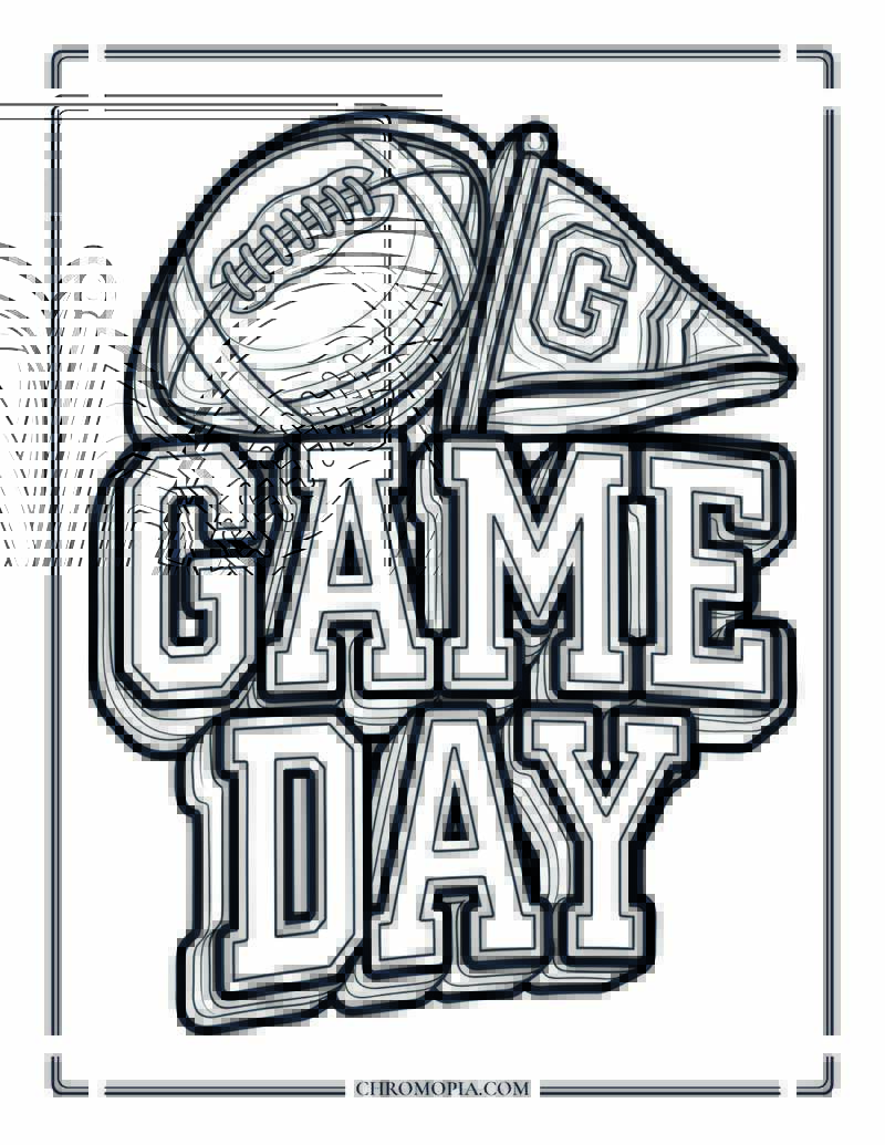 Game Day Soccer Coloring Page