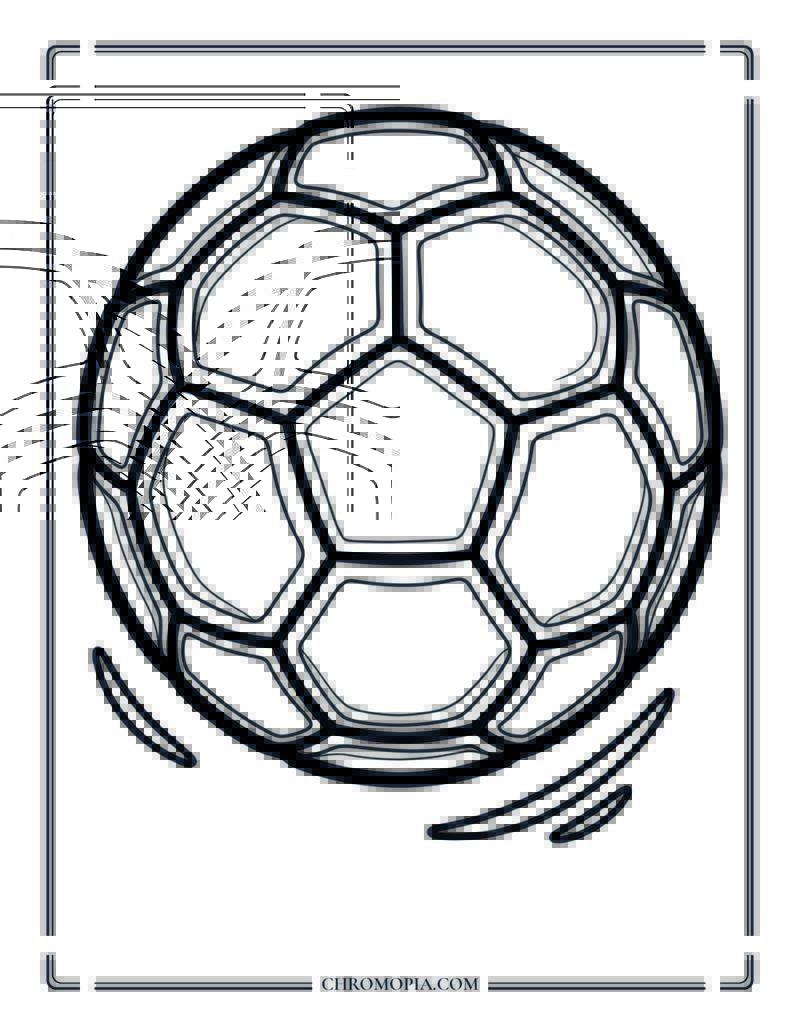 Easy Soccer Ball Coloring Page