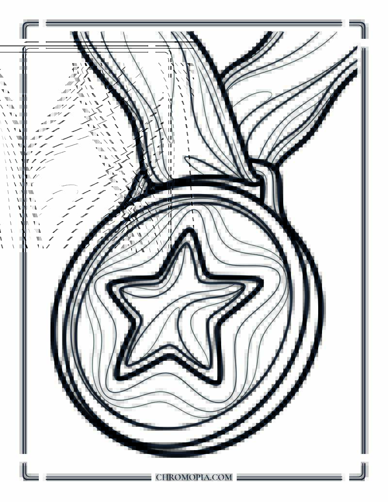 Soccer World Cup Medal Coloring Page