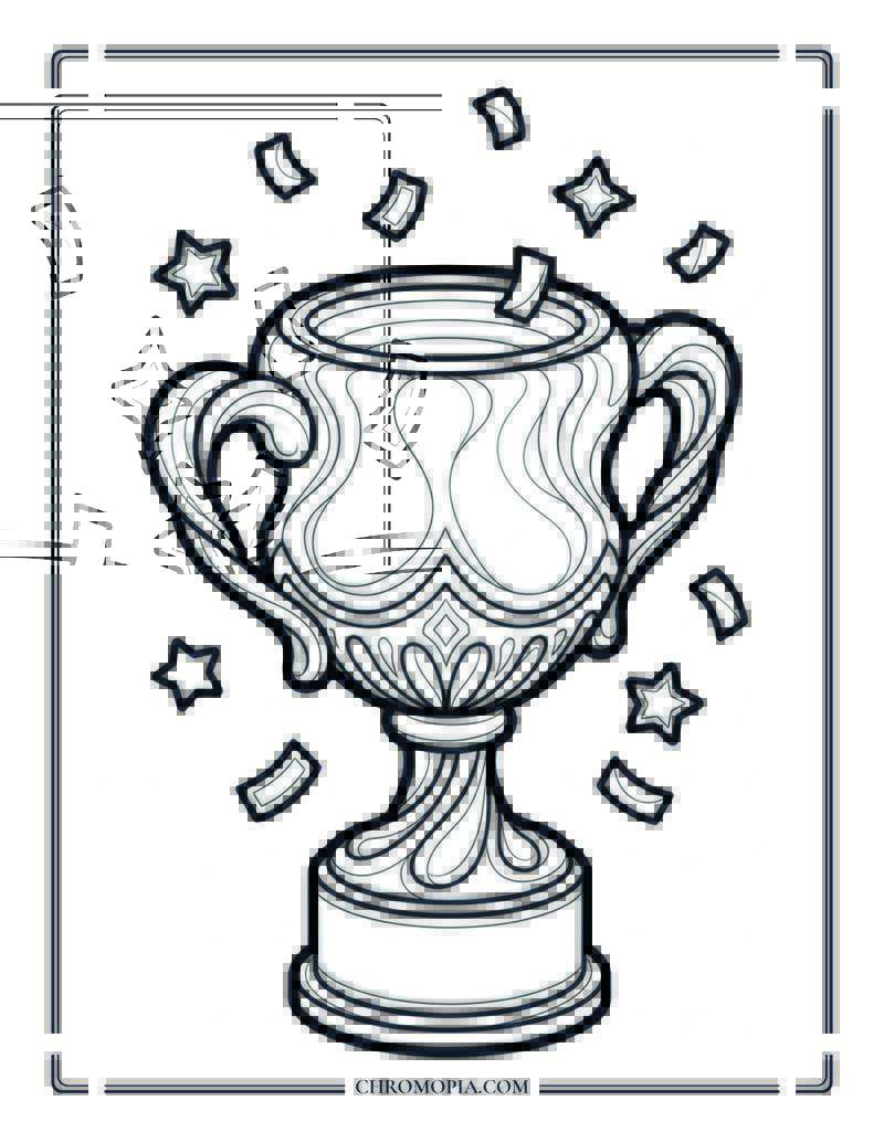 Soccer World Cup Trophy Coloring Page