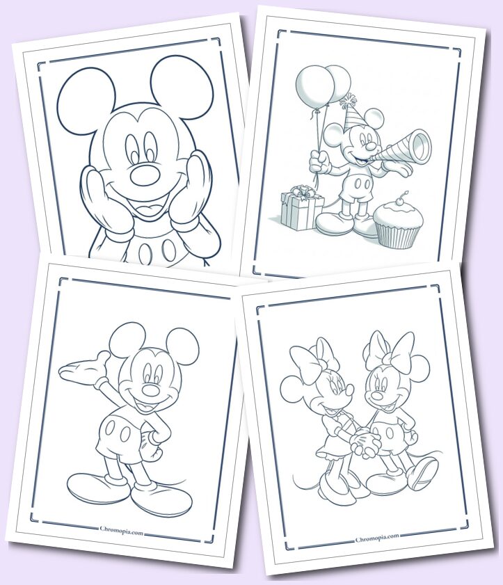 1 Mickey Mouse Coloring Pages for Kids