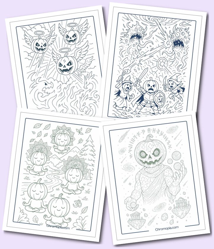 10 Wars and self-care Pumpkin Coloring pages