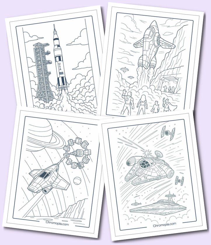 11-Sci-fi Star wars movies Rocket Coloring Pages