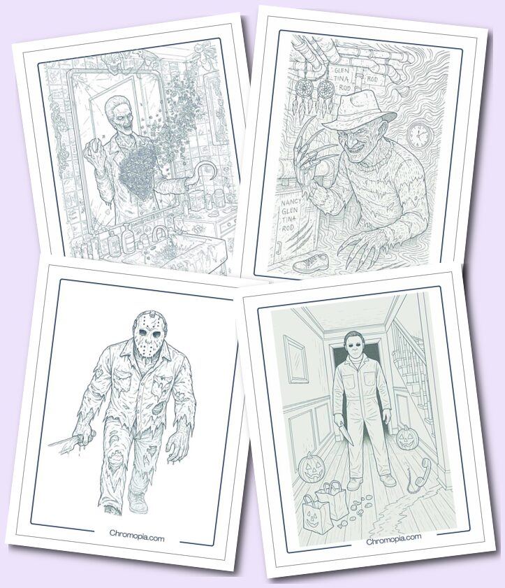 1_ Horror Film Monsters coloring pages