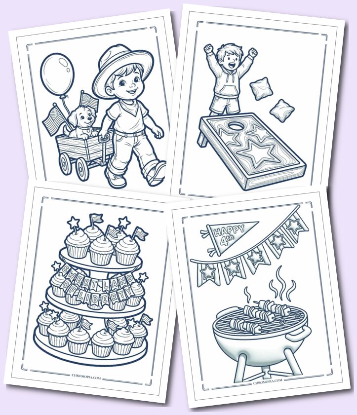4th of July Celebration Coloring Pages