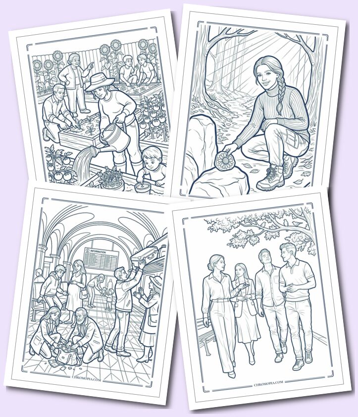 Acts of Joy and Happiness Happens Month Celebrations Coloring Pages