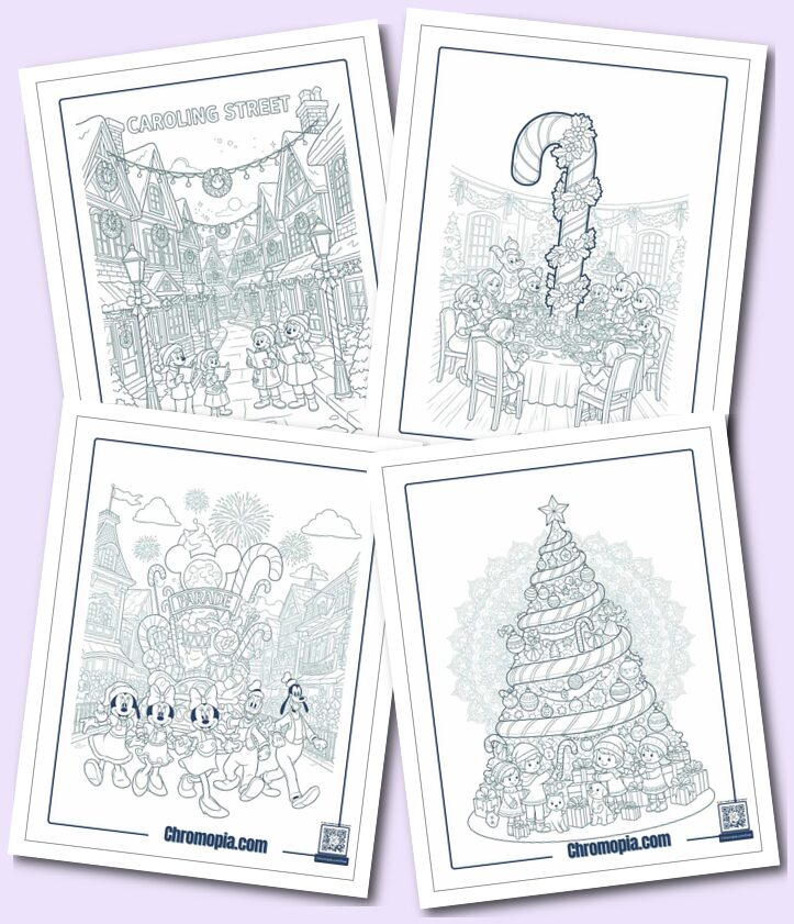 Adult Intricate Candy Cane Coloring Pages