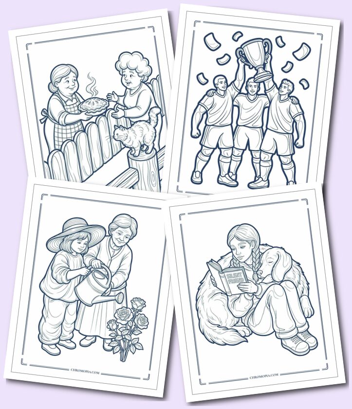 All Kinds of Friends Coloring Pages