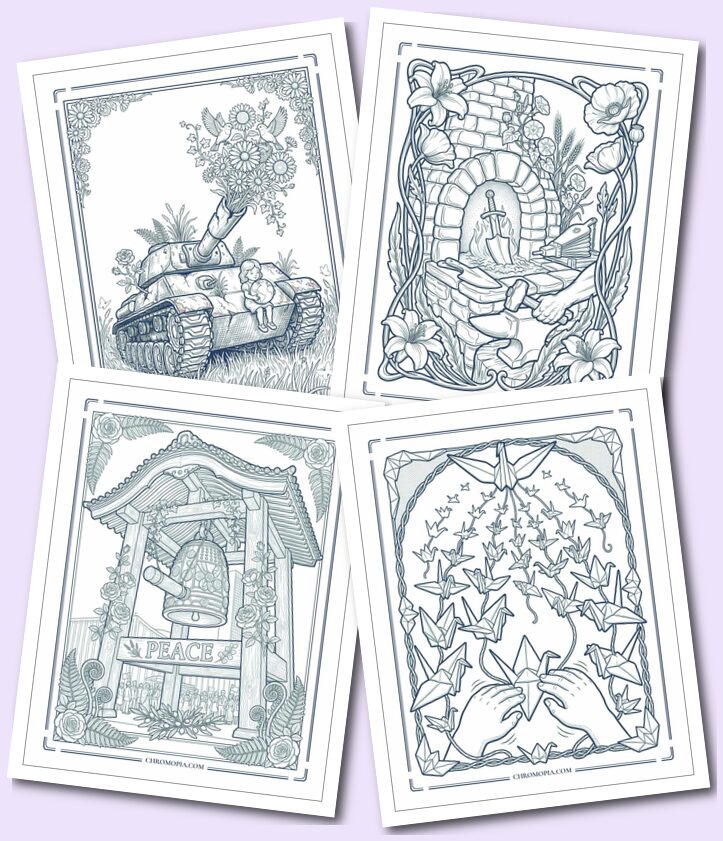 Beautiful Surreal and Symbolic Peace Art International Peace Month Coloring Pages