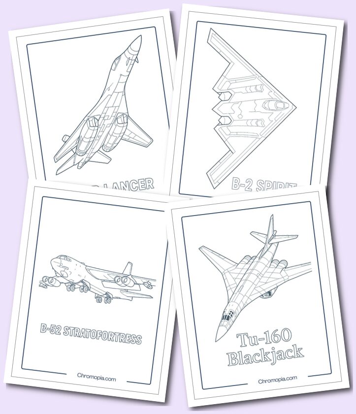 Bomber Jets coloring pages