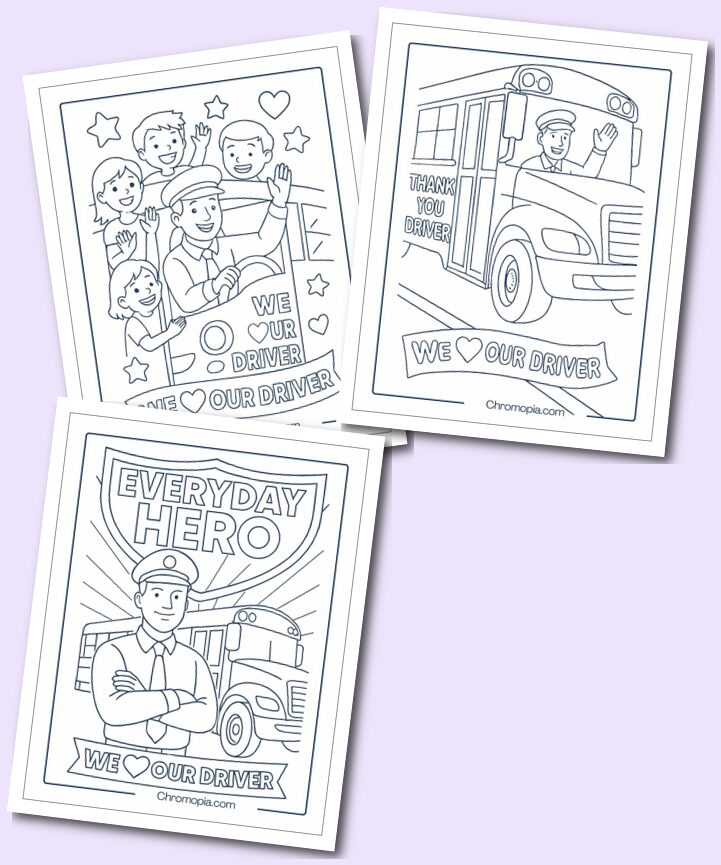 Bus Driver Appreciation Coloring Pages