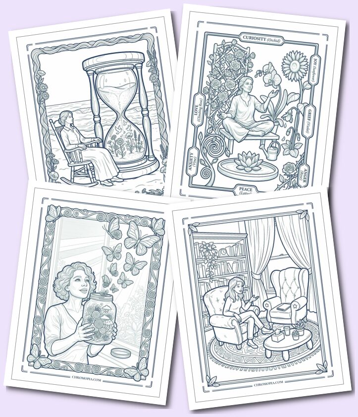 Calming Mental and Emotional Wellness National Wellness Month Coloring Pages
