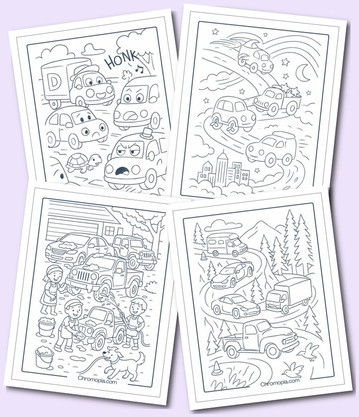 Cars and Trucks Coloring Pages