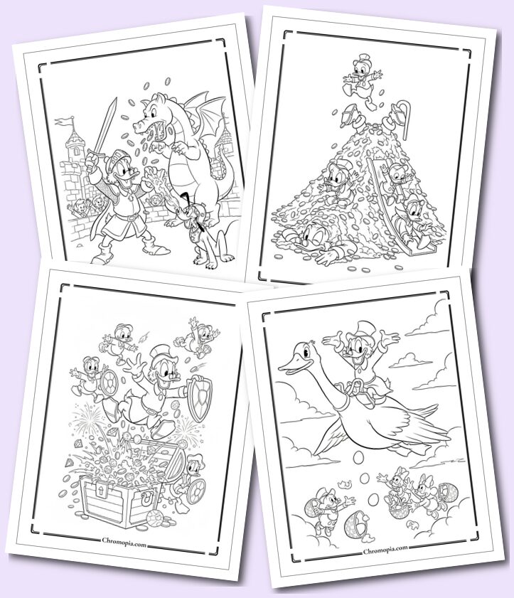 Cartoon Disney Scrooge McDuck Coloring Pages