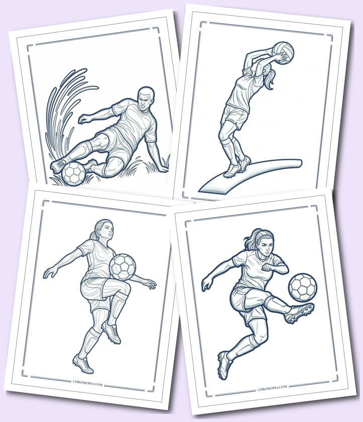 Champion Soccer Player Coloring Pages