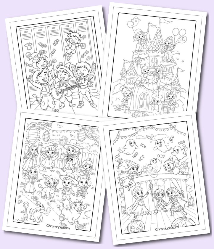 Children’s Disney Halloween Coloring Pages school and activities edition
