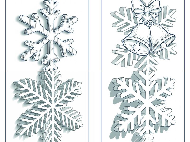 Christmas Snowflakes Coloring Pages
