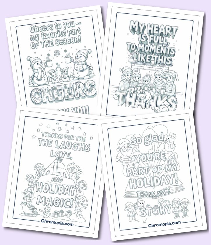 Christmas Thank You Coloring Pages