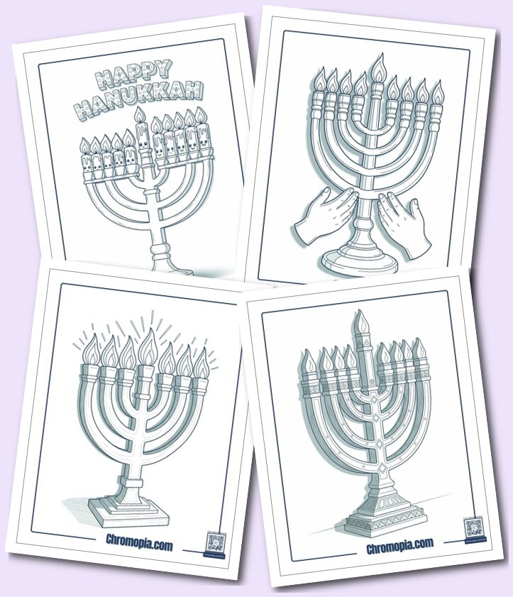 Classic Hanukkah Menorahs