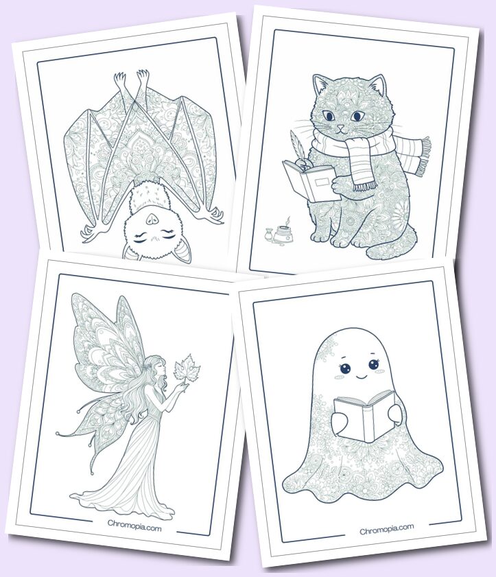 Complex Halloween Mandala Coloring Pages for adults