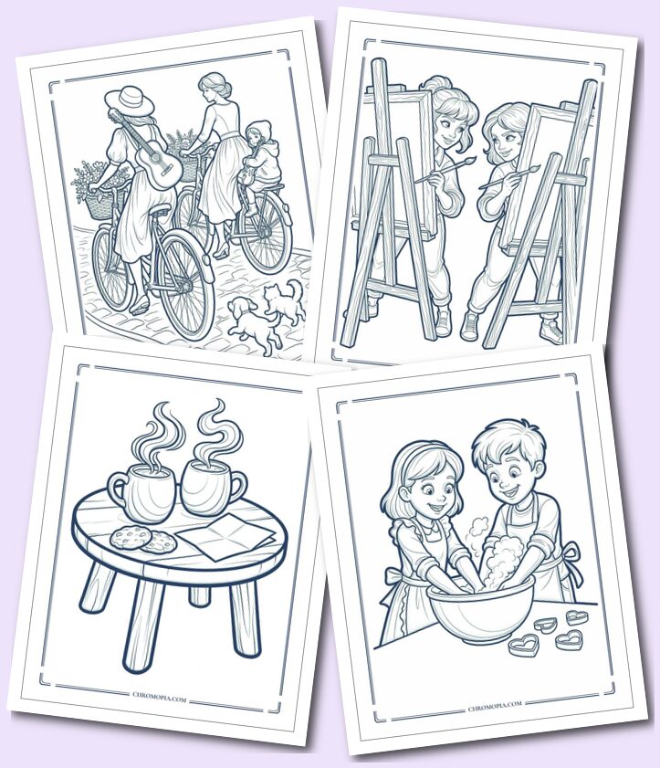 Cozy Friendship day Coloring Pages