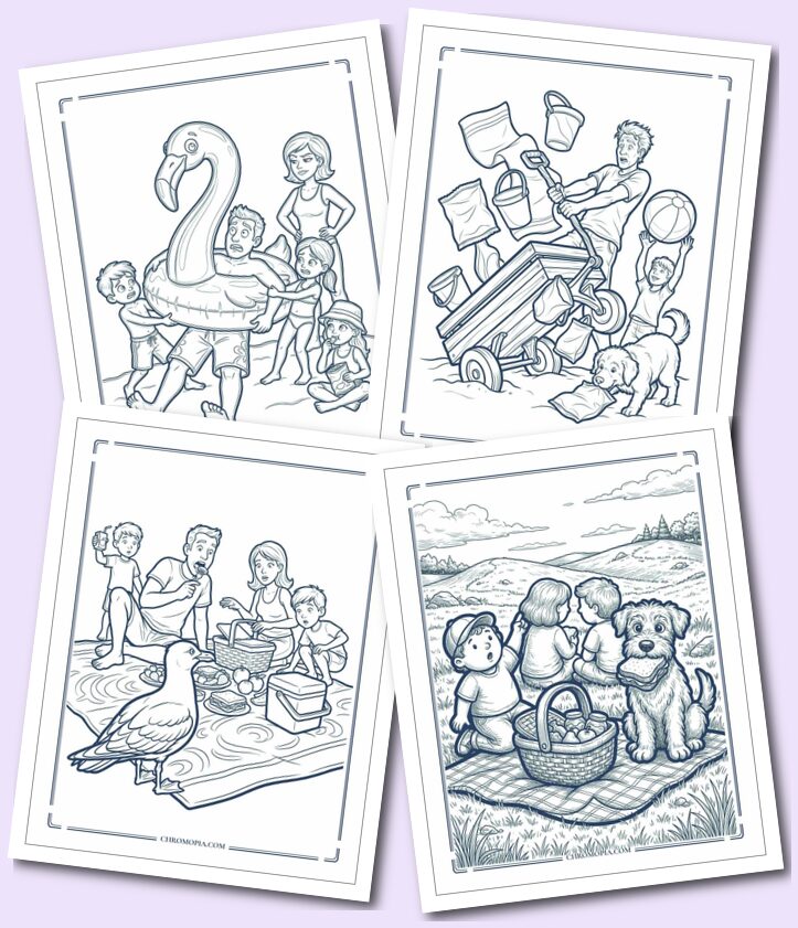 Creative Beach Coloring Pages for Family