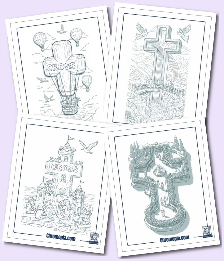 Creative Cross coloring pages