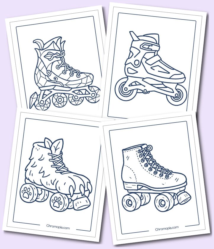 Creative Roller Skates Coloring Pages