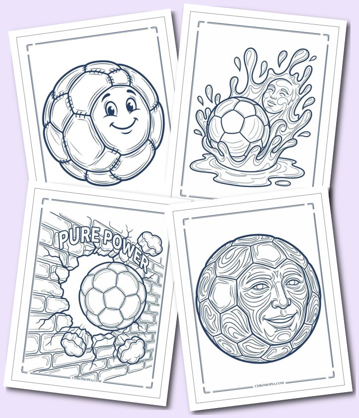 Creative Soccer football Coloring Pages