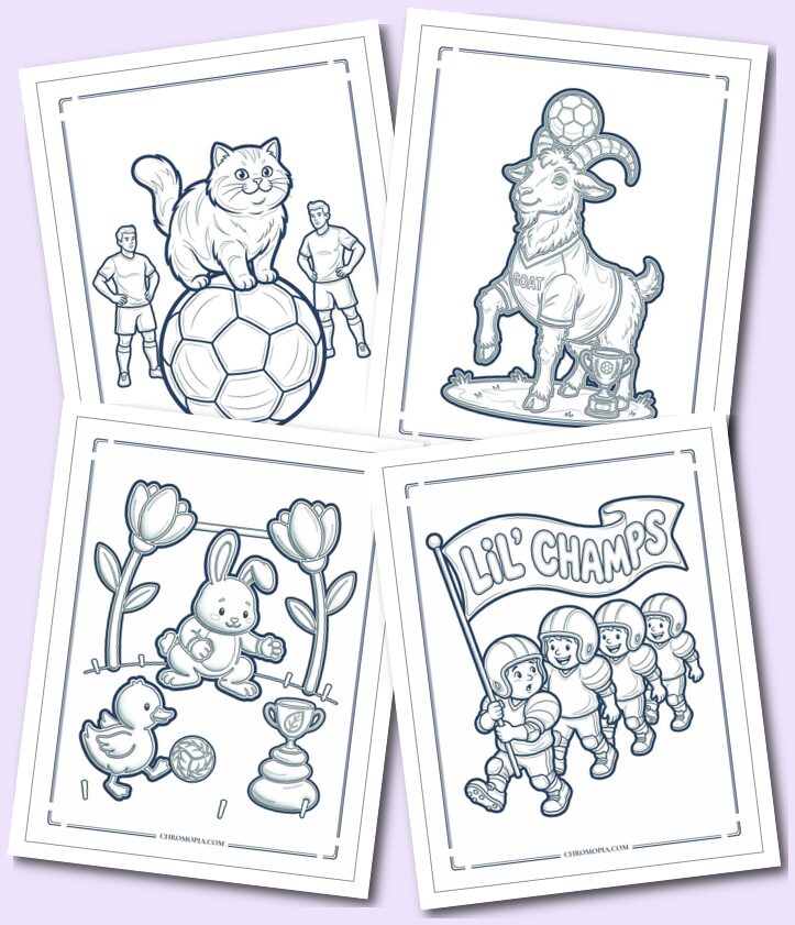 Cute and Funny Soccer World Cup Coloring Pages