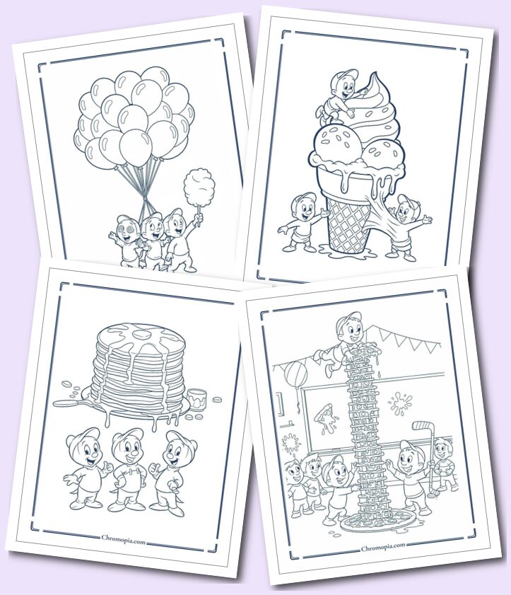 Cute Disney Huey, Dewey and Louie Coloring Pages