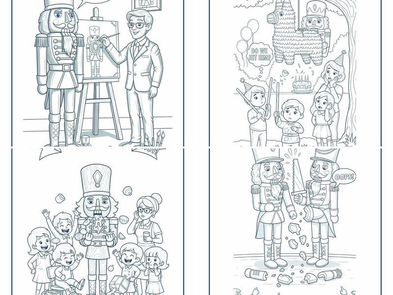 Cute, Funny and Cartoon Nutcracker Coloring Pages