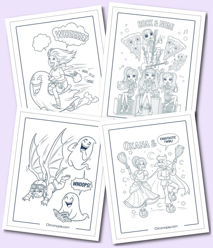 Cute, Funny Cartoon Vampirina Coloring Pages for kids and teens