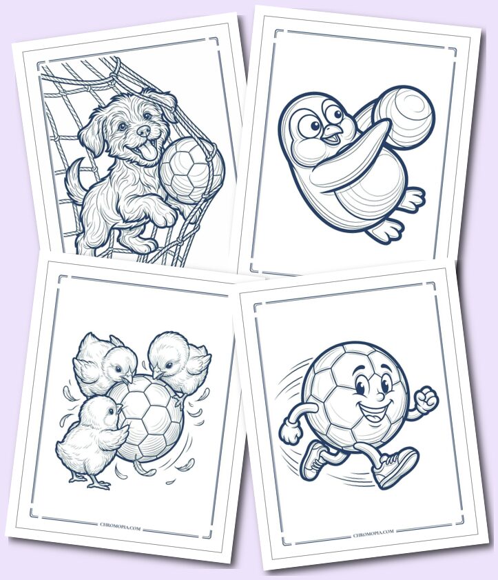 Cute Soccer Coloring Pages