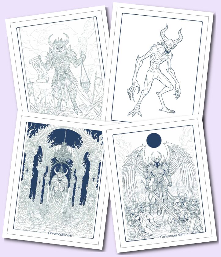 Demons & Hellspawn – Horror Monster Coloring Pages