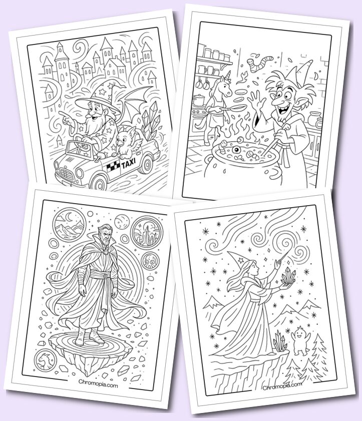 Different Movies Wizard Coloring Pages