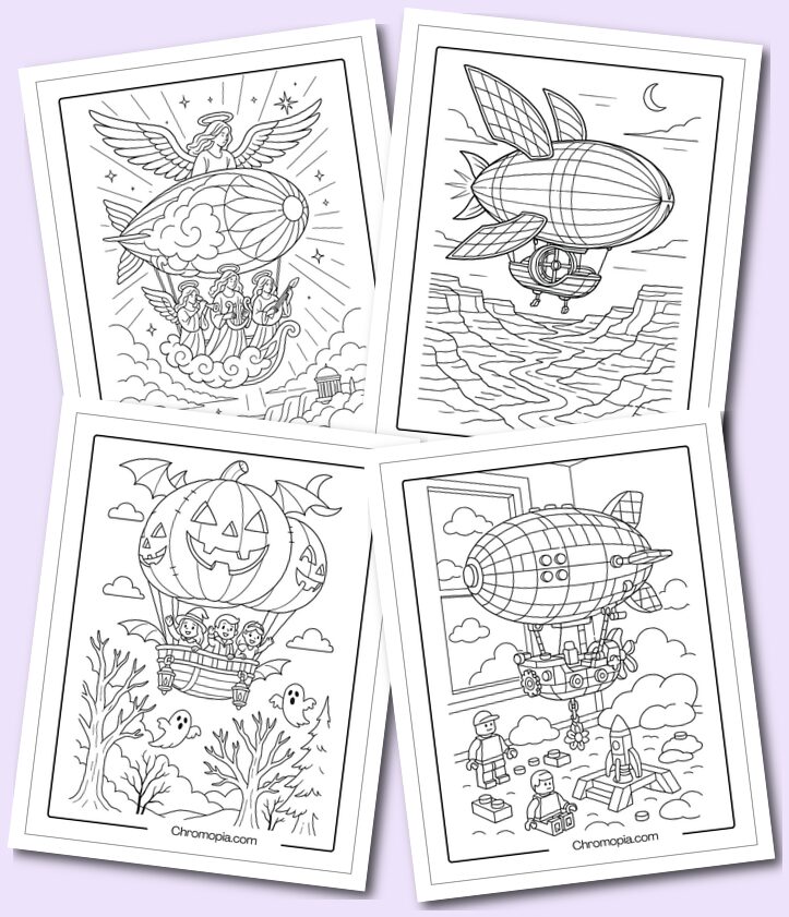 Dirigible Coloring Pages