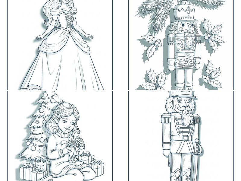 Easy Nutcracker Coloring Pages for Kids