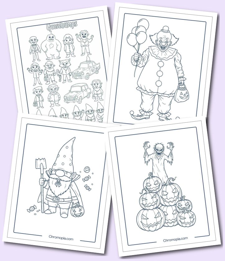 Easy Simple Goosebumps Coloring Pages for Kids