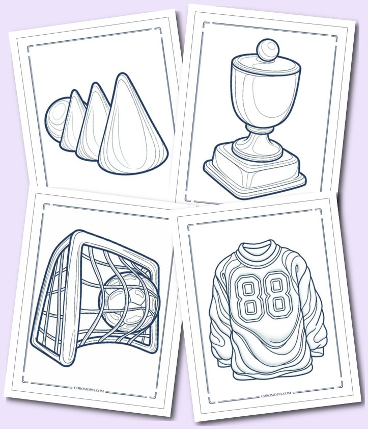Easy Soccer Coloring Pages