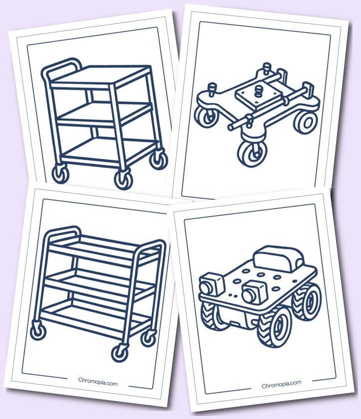 Educational - Lab - Miscellaneous – 4 Wheeled Coloring Pages