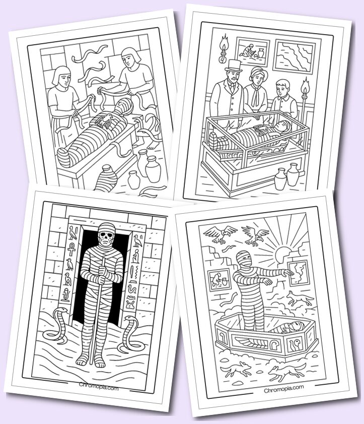 Egyptian Mummy Coloring Pages