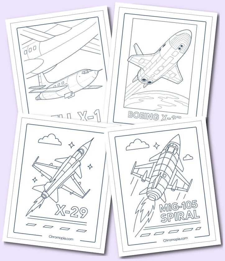 Experimental Test Jets Coloring Pages