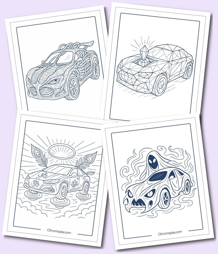 Fancy, futuristic Car Coloring Pages