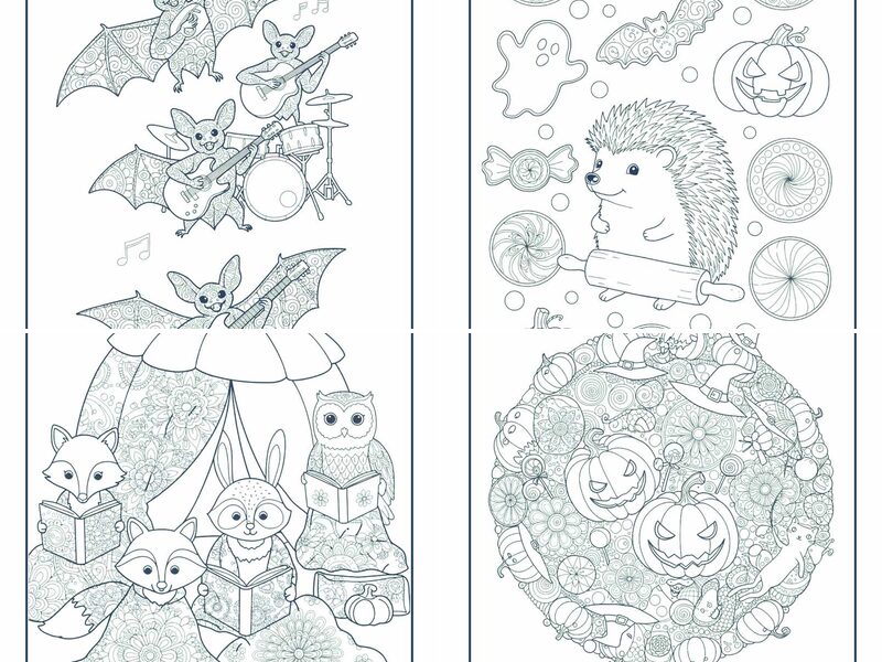 Fancy Halloween Mandala Coloring Pages for all ages