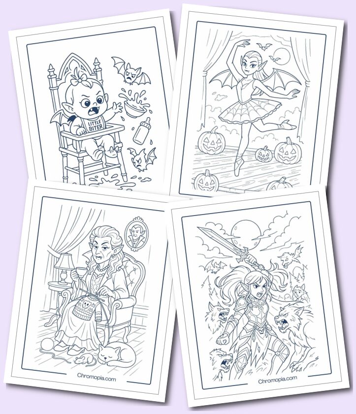 Female Vampire Coloring Pages