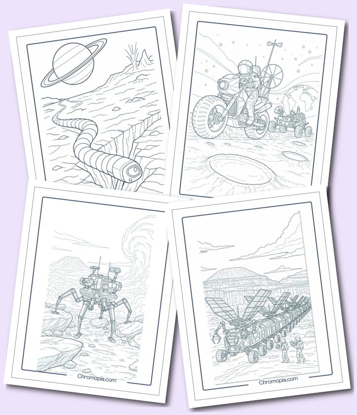 Fictional & Theoretical Extraterrestrial Vehicles coloring pages