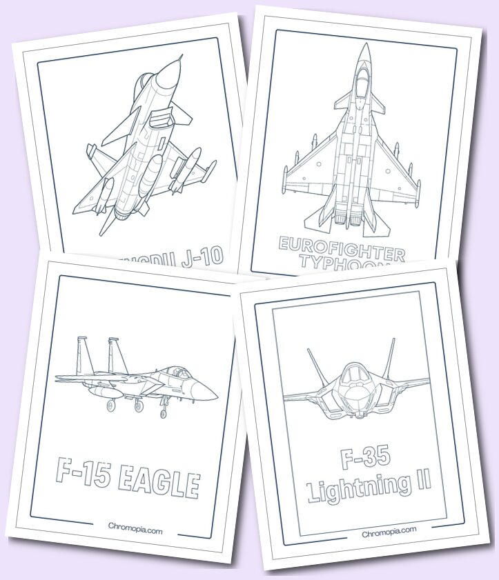 Fighter Jets coloring pages