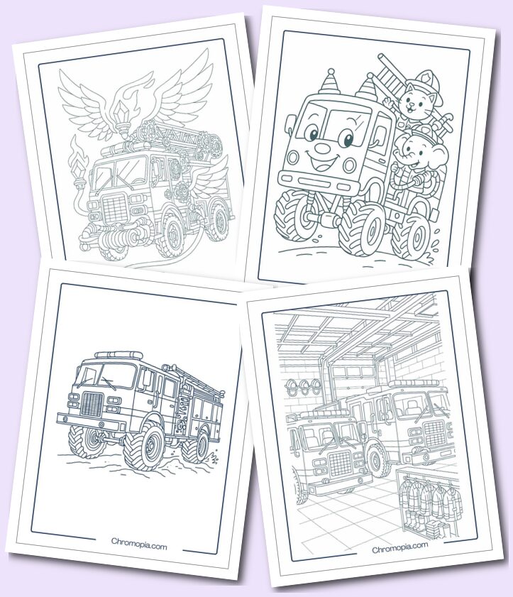 Fire Truck Coloring Pages